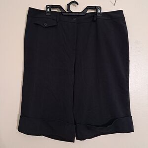 Lane Bryant Pedal Capri Pants Plus Size 20 Black Stretch With Cuff NWT